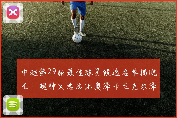 中超第29轮最佳球员候选名单揭晓王燊超钟义浩法比奥泽卡兰克尔泽齐聚争夺荣耀